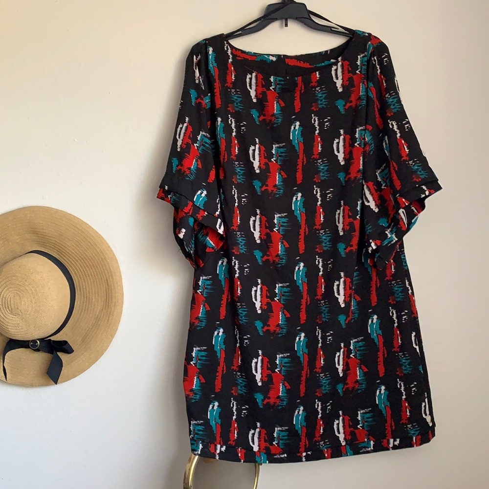 Kimono Style Abstract dress size Large